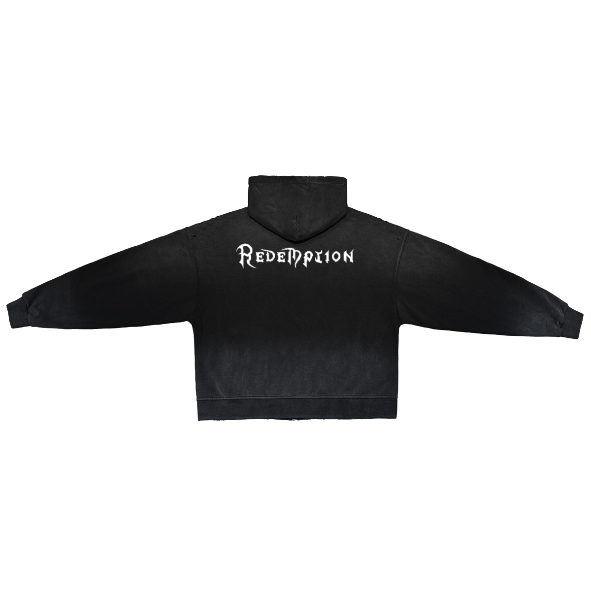 Xivzus Redemption Distressed Zip-Up Hoodie