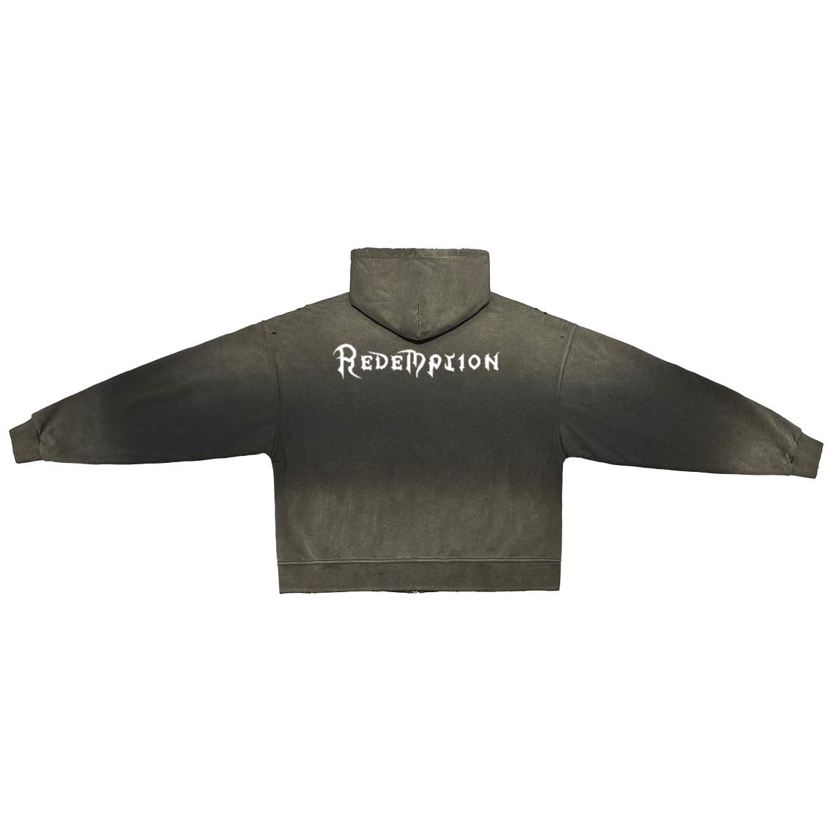 Xivzus Redemption Distressed Zip-Up Hoodie
