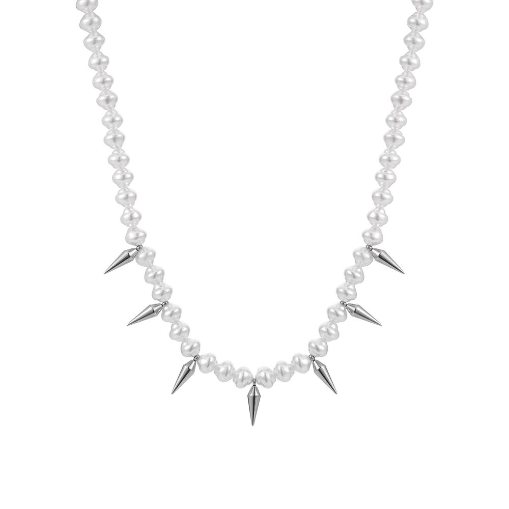Pearl and Spike Necklace